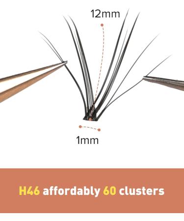 Onlyall 60 Cluster Lashes DIY Individual Eyelash Extensions - Natural Look False Eye Lashes - Buy Online on GoSupps.com
