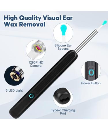 MIIKUU 1920p WiFi Otoscope Ear Wax Removal Camera | 360 Waterproof Endoscope with 6 LEDs | Compatible with iPhone iPad & Android - Buy Online on GoSupps.com