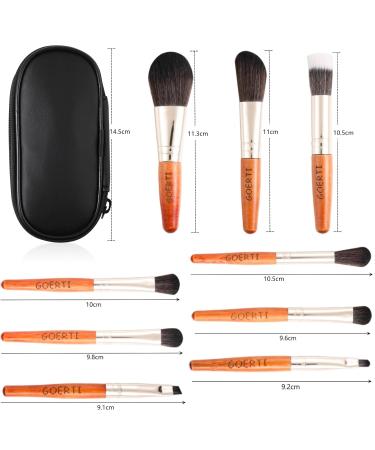 Travel Makeup Brush Set | Mini 9pcs with Storage Bag & Bonus Protective Case - Perfect for Foundation Powder Concealers Contour Blush & Eye Shadows - Buy Online on GoSupps.com