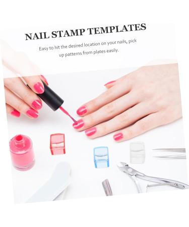 minkissy 15 Sets Nail Print Pegboard Kit Nail Stamper French Tip Nail Kits Nails Kits Clear Stamper Nail Plate Jelly Gel Pad Silicone Stamper Nail Art Stamper Kids Gel Tool Plastic Manicure - Buy Online on GoSupps.com