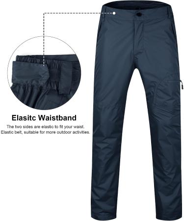 Swisswell Men's Waterproof Hiking Golf Fishing Rain Pants - Blue, XL - Buy Online on GoSupps.com