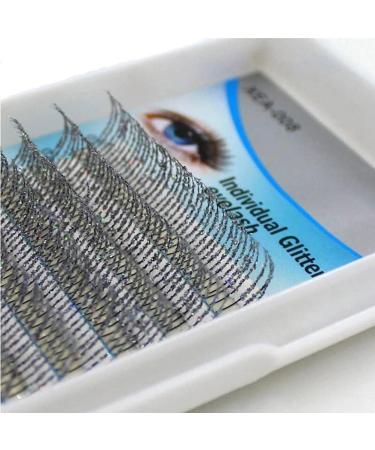 Shop Glitter C Curl 0.15mm Individual Eyelash Extensions | DIY Silver False Lashes for Stunning Eye Makeup - Buy Online on GoSupps.com