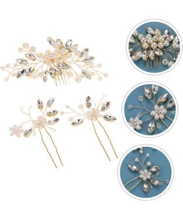 minkissy 5 Sets Hairpin Wedding Ceremony Decorations Pearl Hair Accessories Bridal Hair Clip Bridal Hair Combs Decorative Headpiece Decorative Hair Combs Wedding Hair Decor Accessory Bride - Buy Online on GoSupps.com