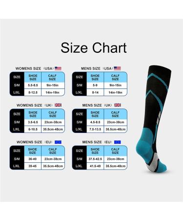 JILIBABBA Compression Socks for Men & Women - Knee High Sports Running Fitness Travel Socks (L-XL) - Buy Online on GoSupps.com