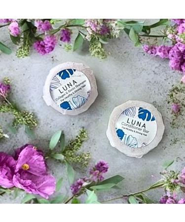 Luna Collagen & Biotin Shampoo and Conditioner Bar Set - Nourishing Hair Care for All Hair Types | Eco-Friendly & Sulfate-Free - Buy Online on GoSupps.com