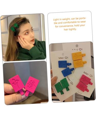 12 Pairs mahjong hairpin hair accessories for women hair charms hair sticks fashion hair clips metal barrettes funny hairpins vintage headwear girls headdress cute bang clip alloy - Buy Online on GoSupps.com