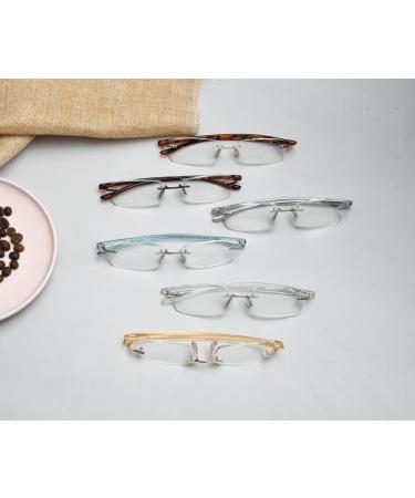 Eyekepper 6-Pack Mix Color Small Rimless Reading Glasses - Frameless Eyeglasses for Men & Women +2.50 Strength - Buy Online on GoSupps.com