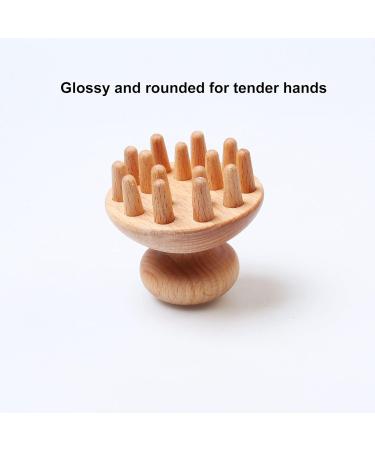 Jonlaki Wood Mushroom Massager - Portable Manual Massage Device for Head Waist Stomach & Thighs | Boost Blood Circulation & Clear Meridians | International Shipping Available - Buy Online on GoSupps.com