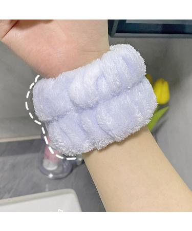 amangul 1Piece Wash Towel Wrist Wristbands Terry Scrunchies Plush Makeup Supply Terry Wristband Absorbent Wash Towel(Light Blue) - Buy Online on GoSupps.com