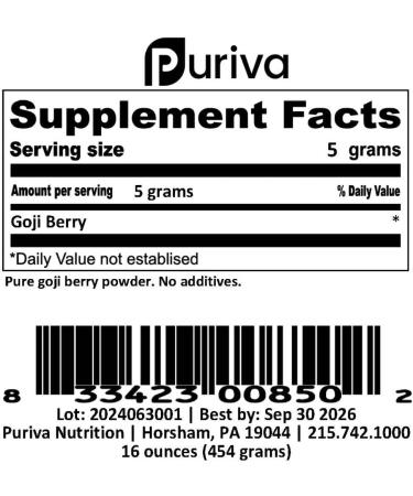 Buy Goji Berry Powder (Wolfberry) 1 Pound - Organic Superfood for Smoothies & Health Benefits - Buy Online on GoSupps.com