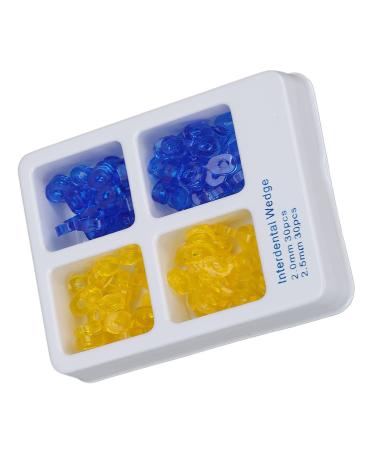 Pack of 60 tooth wedges elastic rubber tooth separator fastening wedges for fixing tooth gaps