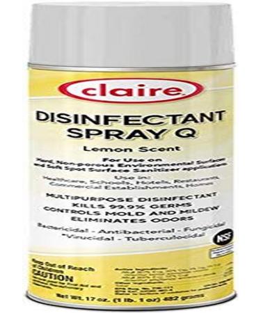 Claire Disinfectant Spray Q Colorless Lemon Scent 17 Fl Oz