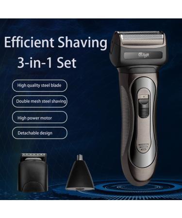 Buy Electric Shavers for Men - Wet & Dry Foil Shaver 3-in-1 Grooming Kit Cordless Beard Razor Gift for Husband Dad Boyfriend (Black - Buy Online on GoSupps.com