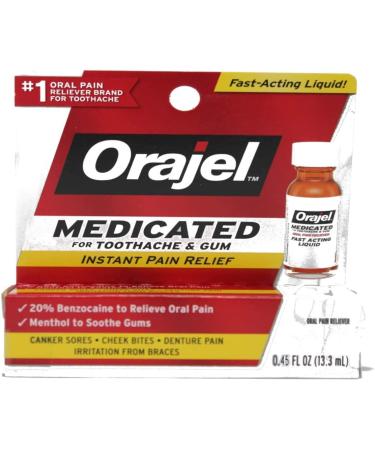 Orajel Maximum Strength Liquid 0.45 Fl Oz - Fast Pain Relief (1 Count) - Buy Online on GoSupps.com