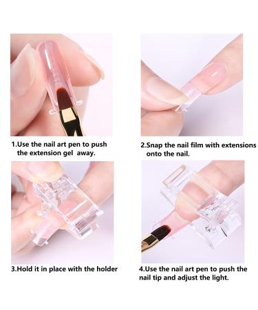 CTPC 10pcs Nail Tips Clips & Fake Nail Clipper Set | Quick Building Poly Gel Extensions | Manicure & Nail Art Tools Kit - Buy Online on GoSupps.com
