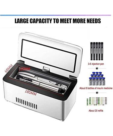 Insulin Pen Carrying Case Portable Medical Cooler Box Rechargeable LCD Display 2-8 Car Insulin Cooler Mini Constant Temperature Refrigerator for Home Car Travel Camping 2*Battery - Buy Online on GoSupps.com