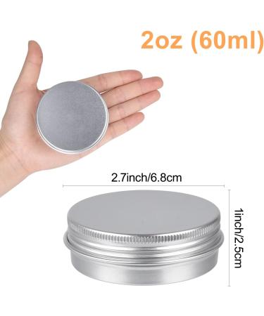 Sopito Aluminum Tins - 24 Pack 60ml Empty Round Tins for Lip Balm Cosmetics Mini Candles & Crafts - Buy Online on GoSupps.com