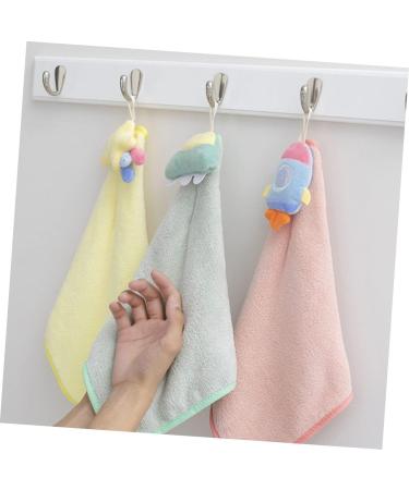Beavorty 3pcs Infant Terry Cloth Wash Cloths - Absorbent Baby Towels for Bath and Face - Cartoon Hanging Washcloth Set - Buy Online on GoSupps.com