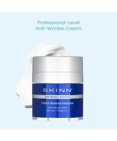 SKINN Cr me Reverse with Ferulic Acid, Retinol & Vitamin C - Anti-Aging Cream with Hyaluronic Acid for Wrinkle Reduction & Skin Plumping - Buy Online on GoSupps.com