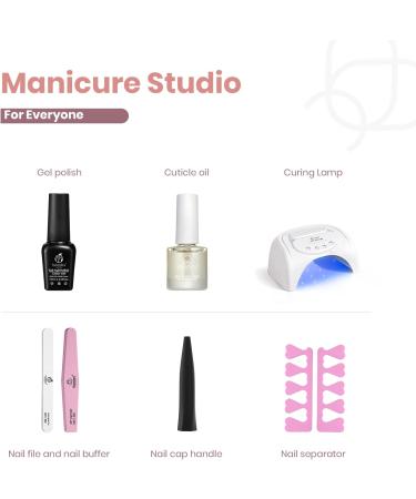 Beetles Gel Nail Polish Starter Kit - 6 Colors Gray Nude Pink Set with 48W Nail Lamp - Base Top Coat Included - Christmas Nail Art DIY Manicure - Buy Online on GoSupps.com