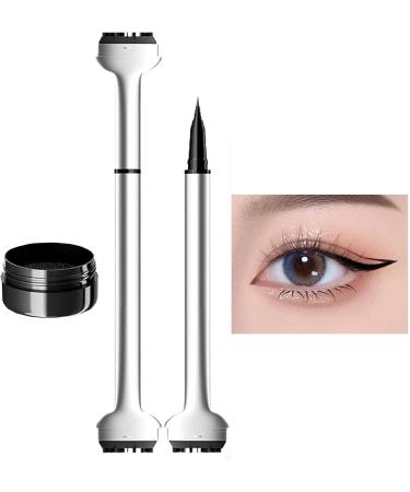 Lower Lash Stamp 2-in-1 Waterproof Eyeliner and Lower Eyelash Stamp Set Reusable Dual Head Quick Eye Makeup Tool with Ink (Black) - Buy Online on GoSupps.com