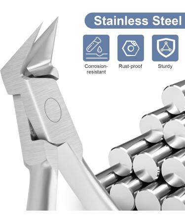 EEEKit Ingrown Toenail Clippers Professional Pedicure Thick Toenail Straight Blade Cutter Tool for Seniors - Buy Online on GoSupps.com