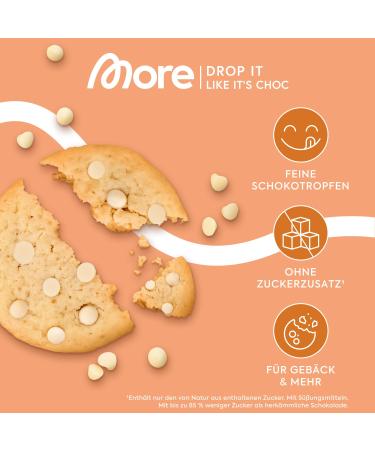 Buy More Light Chocolate Drops - White Chocolate 3x250g for Baking & Snacking - Low Sugar Chocolate Sprinkles - Buy Online on GoSupps.com