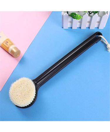 Long Handle Bath Brush | Exfoliating Back Brush for Easy Cleaning | Black - International Shipping Available - Buy Online on GoSupps.com