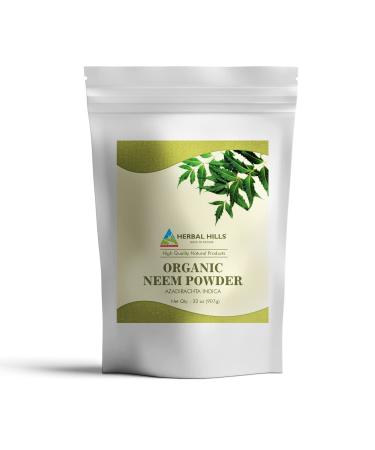 HERBAL HILLS Organic Neem Powder Azadirachta Indica | 32 Oz | Pure Neem Leaf/Leaves 32 Ounce (Pack of 1)