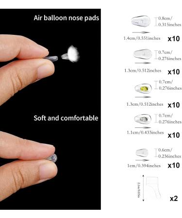 50pcs Spectacle Repair Kit 25 Pairs Push Silicone Glasses Nose Pads Nose Pads for Glasses Push fit for Glasses PVC Silicone Glasses Screws Tweezers Mirror Cloth Glasses Repair Kit - Buy Online on GoSupps.com