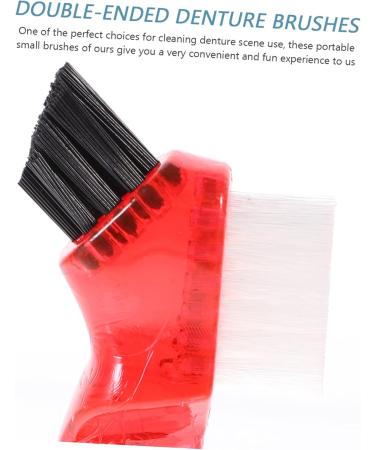 Homsfou 4-in-1 Multifunction Denture Brush Set - Oral Care Toothbrush for Prosthesis Cleaning - Mini Micro Brushes - Household Cleaner - 1 Pack Assorted Colors - Buy Online on GoSupps.com