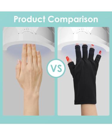 2 Pair Anti UV Gel Manicure Gloves - Professional Fingerless Protection for Nail Art DIY - Moisturizing & Skin Care - Home & Outdoor - 2 Pairs - Buy Online on GoSupps.com