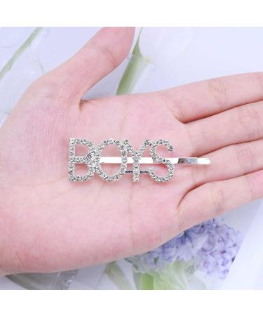 Yheakne Boho Crystal Hair Clip Pin Silver Letter Hair Pin Barrette Vintage Hair Barrette Pins Decorative Bobby Pin Rhinestone Hairclips Shine Bride Hair Accessories for Women and Girls (BOYS) - Buy Online on GoSupps.com