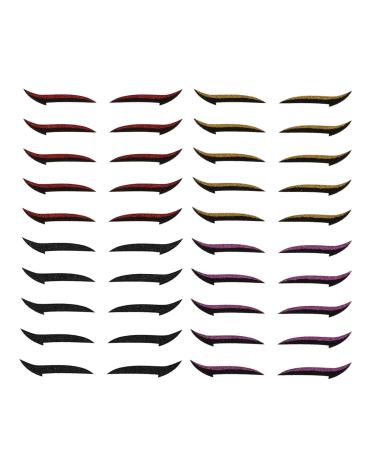 NOLITOY 20 Pairs Eyeshadow Stickers Glitter Eyeliner Stickers Eyelid Tape Eye Line Strips Double Eyelid Mold