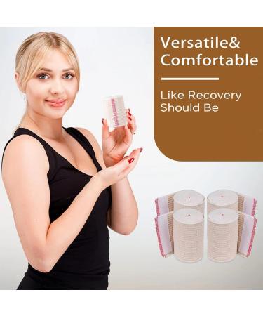 Buy Elastic Bandage Wraps - 3 Inch Compression Bandages (6 Pack) | Latex-Free Self-Closure for Ankle Wrist Knee & Foot - International Shipping Available - Buy Online on GoSupps.com