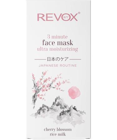 REVOX B77 - Masque Visage Routine Japonaise 3 Minutes Ultra Hydratant 30 ml Masque Intensif aux Algues Wakam Argile Rose et Fleur de Cerisier Nourrit Adoucit et Revitalise la Peau - Buy Online on GoSupps.com