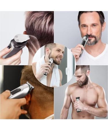 Pro Hair Clipper 5 in 1 Hair Trimmer Cordless Hair Clipper Rechargeable Men's Body Shaver LCD Screen Grooming Kit - Buy Online on GoSupps.com
