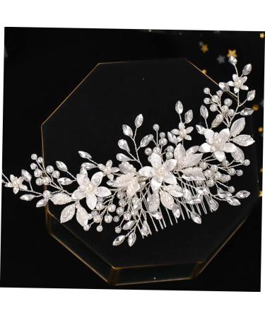 Mikinona Alloy Pearl Hair Comb Bridal Headdress Wedding Hair Comb Bridal Pearl Headwear Pearl Headpiece Headwear Decor Crystal Headdress Pearl Hair Combs Bride Hair Comb Bridal Headwear - Buy Online on GoSupps.com