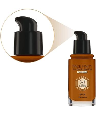 3 x Max Factor Face Finity Flawless 3 in 1 Foundation 30ml 100 Sun Tan - Buy Online on GoSupps.com