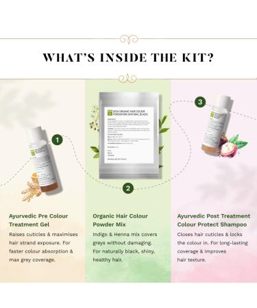 Sesa 3 Step Natural Hair Colour Kit - 100% Organic & Ayurvedic Solution for First Greys | International Shipping Available - Buy Online on GoSupps.com