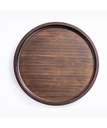 Breakfast Tray Dish Dry Bubble Plate Round Cake Plate Wooden Dessert Plate Plate Kitchenware (Size : Round 20X20X2CM)