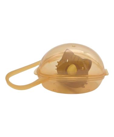 Duhe189014 Baby Newborn Soothie Pacifier | 100% Silicone | Teething Clip & Box Holder | Yellow | 0-6 Months - Buy Online on GoSupps.com