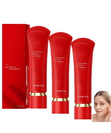 homomdy Swarous Moisturizing Brightening Tone-Up Concealer Cream Five Fold VC Makeup 5 in 1 Anti-wrinkle Cream Moisturizing Tone-Up Concealer Long-Lasting Waterproof and Moisturizing Color Corrector (3 pcs)