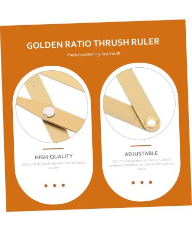 LALAFINA 2 Pcs Second Generation Scale Makeup Tools Eyebrow Measuring Ruler Eyebrow Drawing Tool Bagged Metal 1 count (Pack of 1) Goldenx2pcs - Buy Online on GoSupps.com