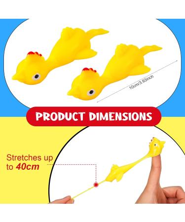 Fuyamp 30 Pcs Slingshot Chicken Stretchy Flying Chickens Flick Toy Sticky Rubber Chickens Flying Chicken Sling Flick Chicken Slingshot Stretchy Chicken Toy Gifts for Kids - Buy Online on GoSupps.com