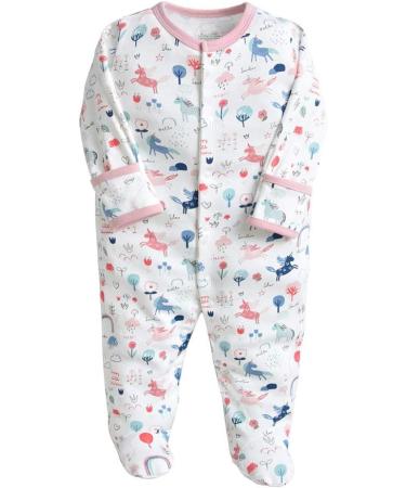 Cotton Baby Girl Rompers 3PCS Set | Long Sleeve Jumpsuits with Footies | Infant Sleepsuits 0-3 Months - Buy Online on GoSupps.com