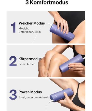 Ulike Air 3 IPL Hair Removal Device - Pain-Free Sapphire Ice Cooling for Home Use | Long-Lasting Laser Hair Removal for Women & Men - Purple - Buy Online on GoSupps.com