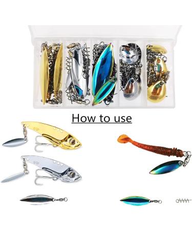 30pcs Tail Spinners - Willow & Colorado Blade Spin Lure Kit for Senko, Bass Fishing Soft Plastic Lures - Buy Online on GoSupps.com