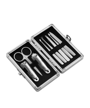 Nail Clipper Kit Nail Care Tools Pedicure with Finger Nail Cutter Clipper File Scissor for Seniors Men Women (Color : Silver B)