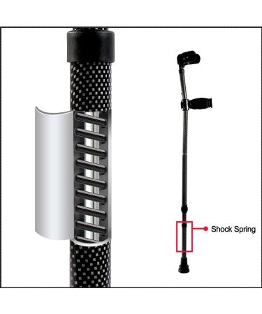 Carbon Fiber Folding Crutches Adjustable Forearm Crutches Lightweight Aluminum Crutches for Adults and Teenagers 2 counts - Buy Online on GoSupps.com